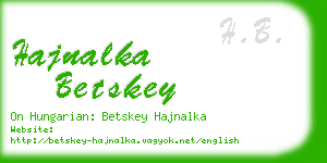 hajnalka betskey business card